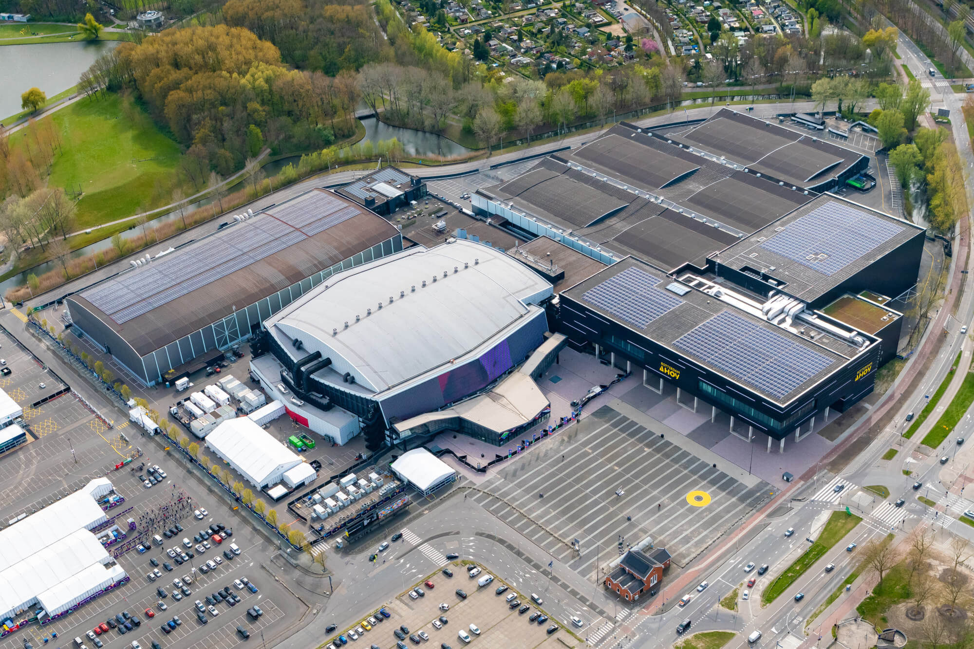 Photo: Rotterdam Ahoy has an extensive solar-panel park on its roof. © Paul Martens