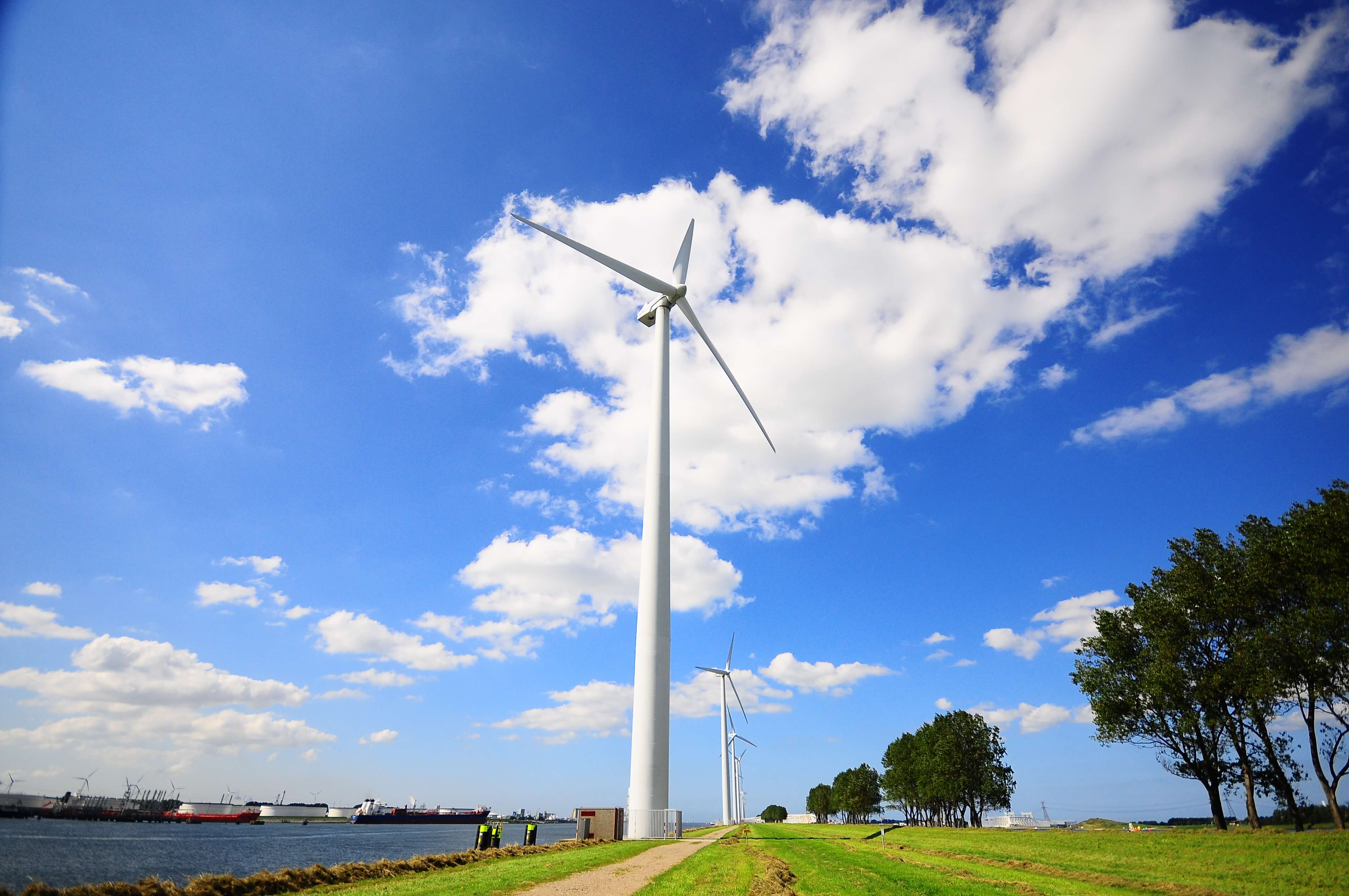 Photo showing a windmill in Rotterdam area