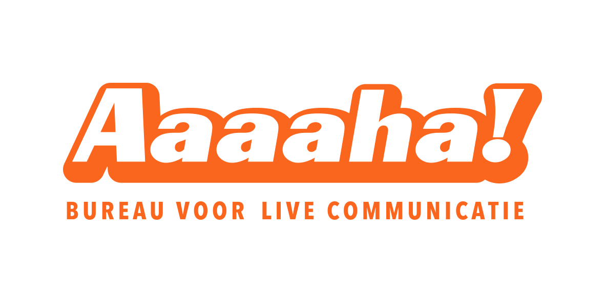 Logo Aaaaha! Bureau voor live communicatie 